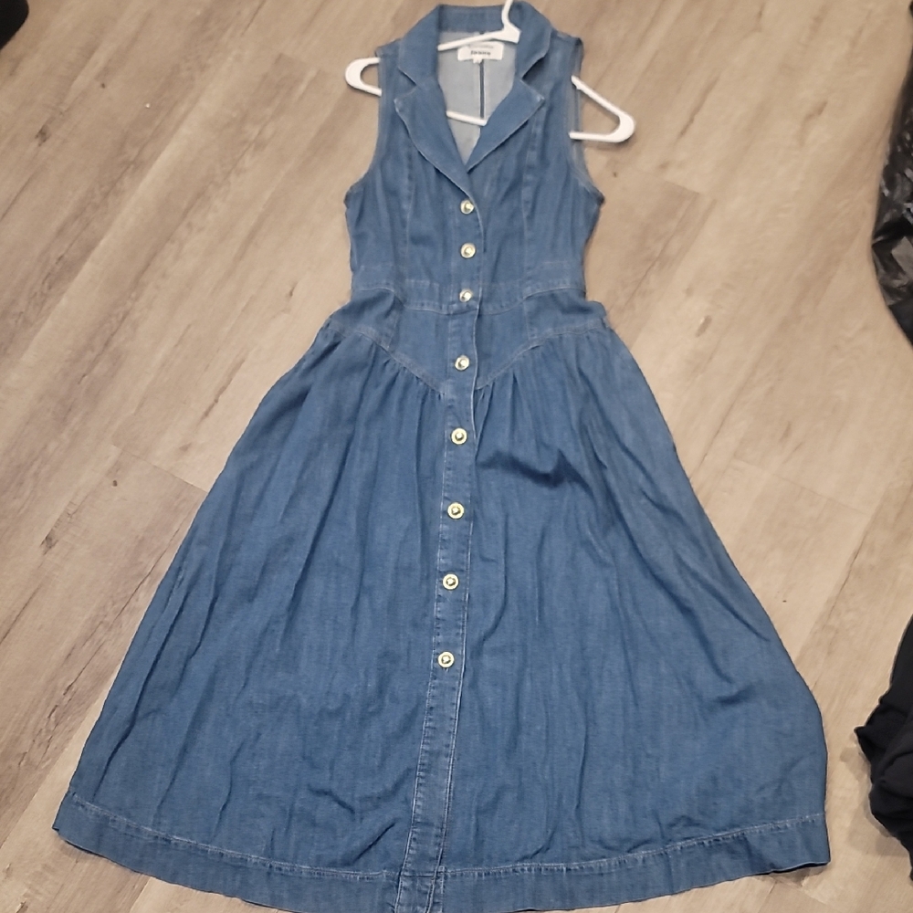 Reformation Ellison Midi Dress Denim